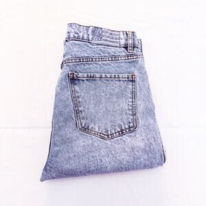 Revice Acid Light Wash Straight Leg Raw Hem Button Fly Denim Jeans Size 29